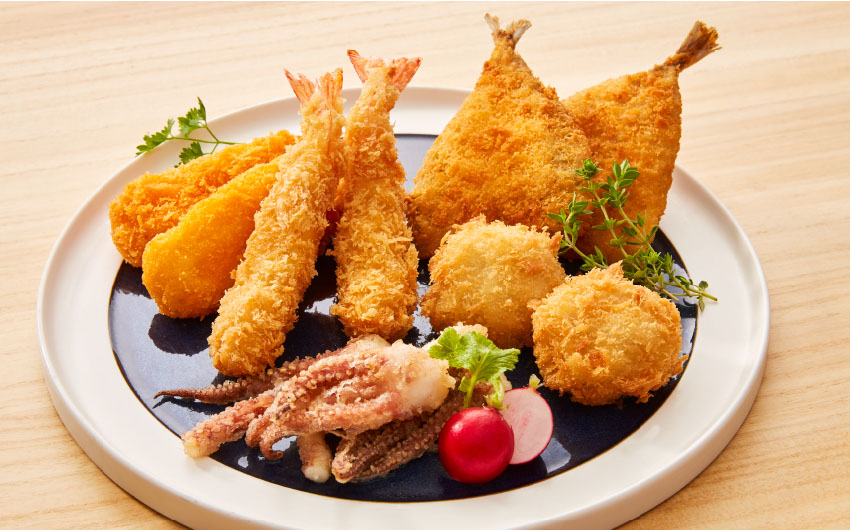 Breaded and pre-dusted products